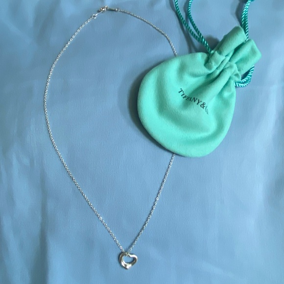 Tiffany & Co. Sterling Open Heart Necklace - Picture 11 of 11